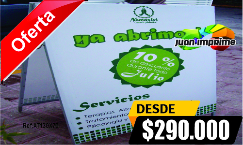 Juanimprime; Diseño y Fabricacion de Avisos tipo tijera 